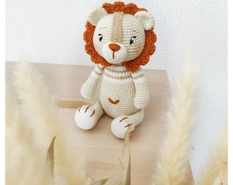 Leo, the lion | Crochet Pattern | Amigurumi | Handmade toy | Children's Gift | Crochet Animal | Lion | Safari | Tiger ENG/FR