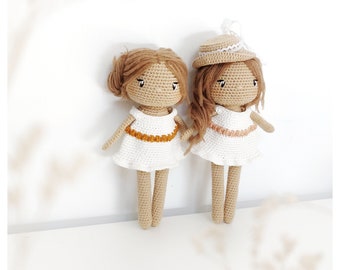 BUNDLE | Ninon the doll + outfit Little Red Riding Hood | Crochet Pattern | Amigurumi | Handmade toy | Crochet Doll | Dress ENG/FR