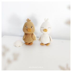 Florimond, the duckling | Crochet Pattern | Amigurumi | Handmade toy | Children&#39;s Gift | Animal hook | duck | duckling | Duck ENG/FR
