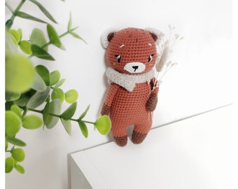 Khusi the red panda | Crochet Pattern | Amigurumi | Handmade toy | Children's Gift | Animal Hook | Panda | Red Panda | Bear ENG/FR