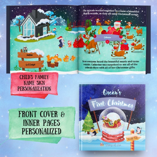 Personalised Book My First Christmas Custom Children