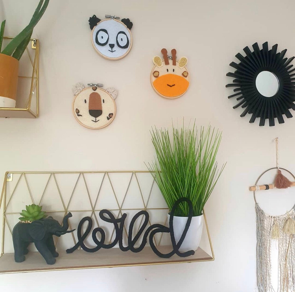 Cabeza de leopardo colgante dormitorio temático de la selva | Etsy