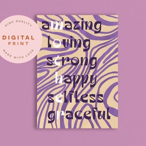 Tarjeta moderna del Día de la Madre ⎜ Cool Mums ⎜Descarga digital⎜ Tarjeta colorida
