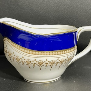 Royal Worcester “Regency” Blue Tea Milk Jug/Creamer, England, As New