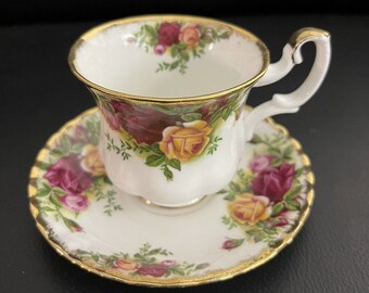 ROYAL ALBERT Old Country Roses Coffee Cup & Saucer, ENGLAND, Multiple Available