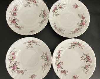 Royal Albert Lavender Rose Cereal Bowls (4), 1st Quality, England