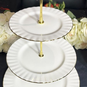 Royal Albert Val Dor 3-tiered Cake Stand, England, Multiple Available