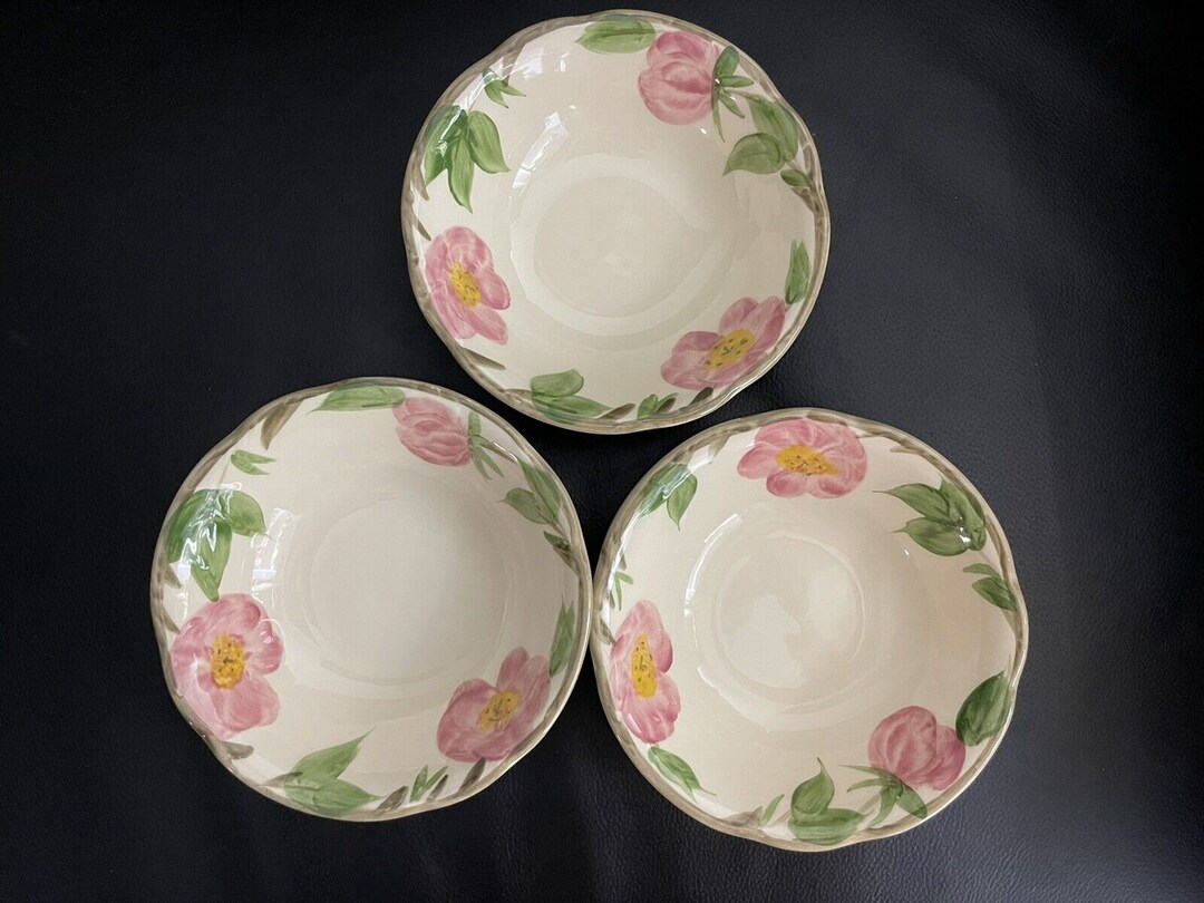 Franciscan Desert Rose 15cm Bowls 3 Hand Decorated, England Etsy