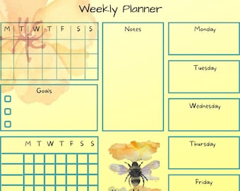 Bee Unique - Weekly Planner - A4 PDF - Digital Download