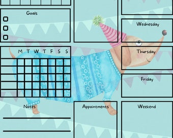 Weekly Planner - Bobbie Dog - A4 PDF