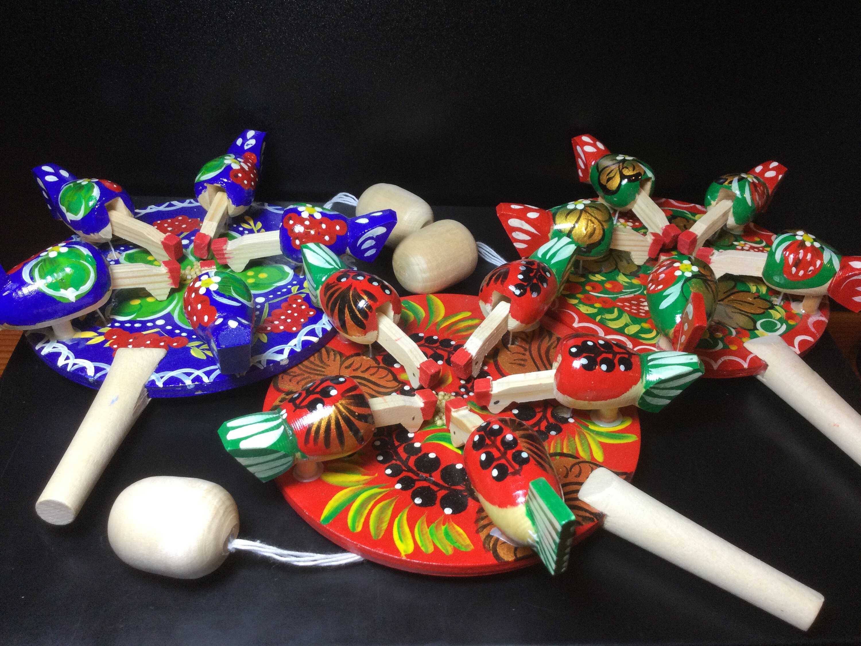 Chicken Hen Pecking Paddle Toy, Hungry Chickens, Wooden Moving Toys. Etsy