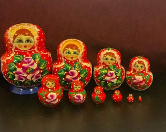 Russian Nesting Dolls Set of 10!