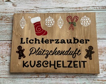 Holzbrett -Lichterzauber-