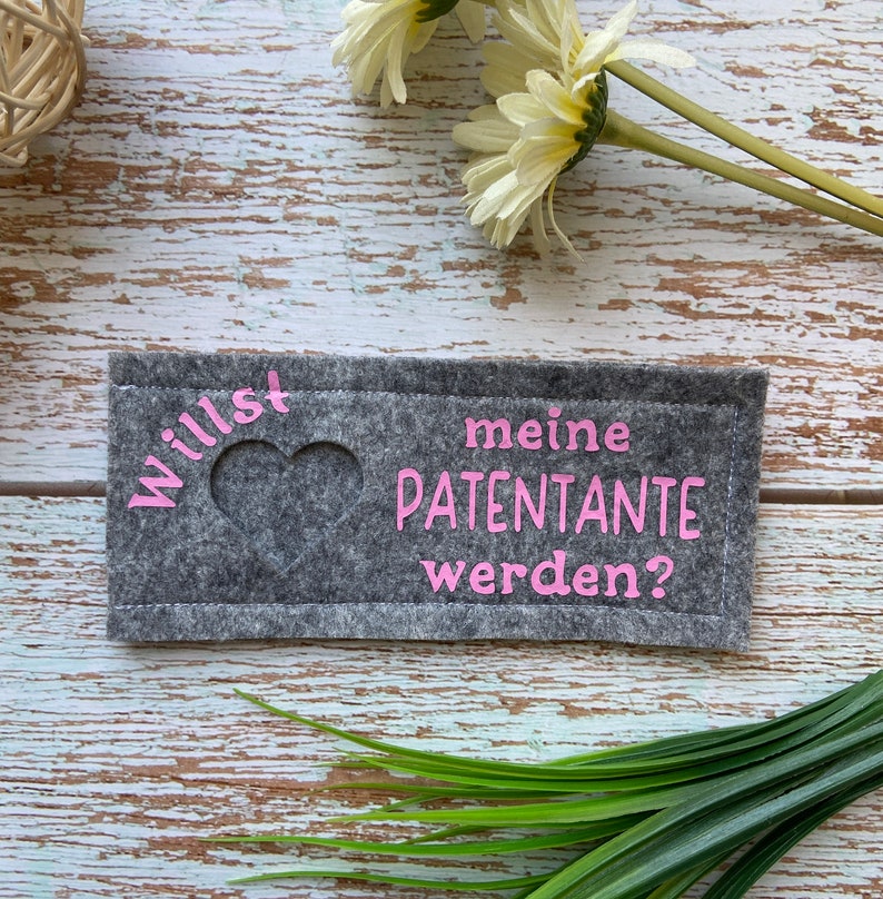 Schokoriegel Filzhülle PATENTANTE/PATENONKEL 1 Stück Bild 7