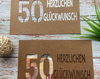 DIY Karte für Geldgeschenk (1 Stück)