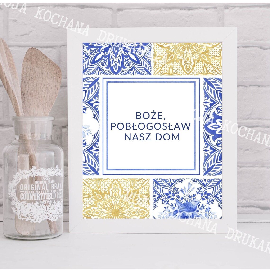 Polish House Blessing, Boze Poblogoslaw Nasz Dom Porcelana, Bless Our