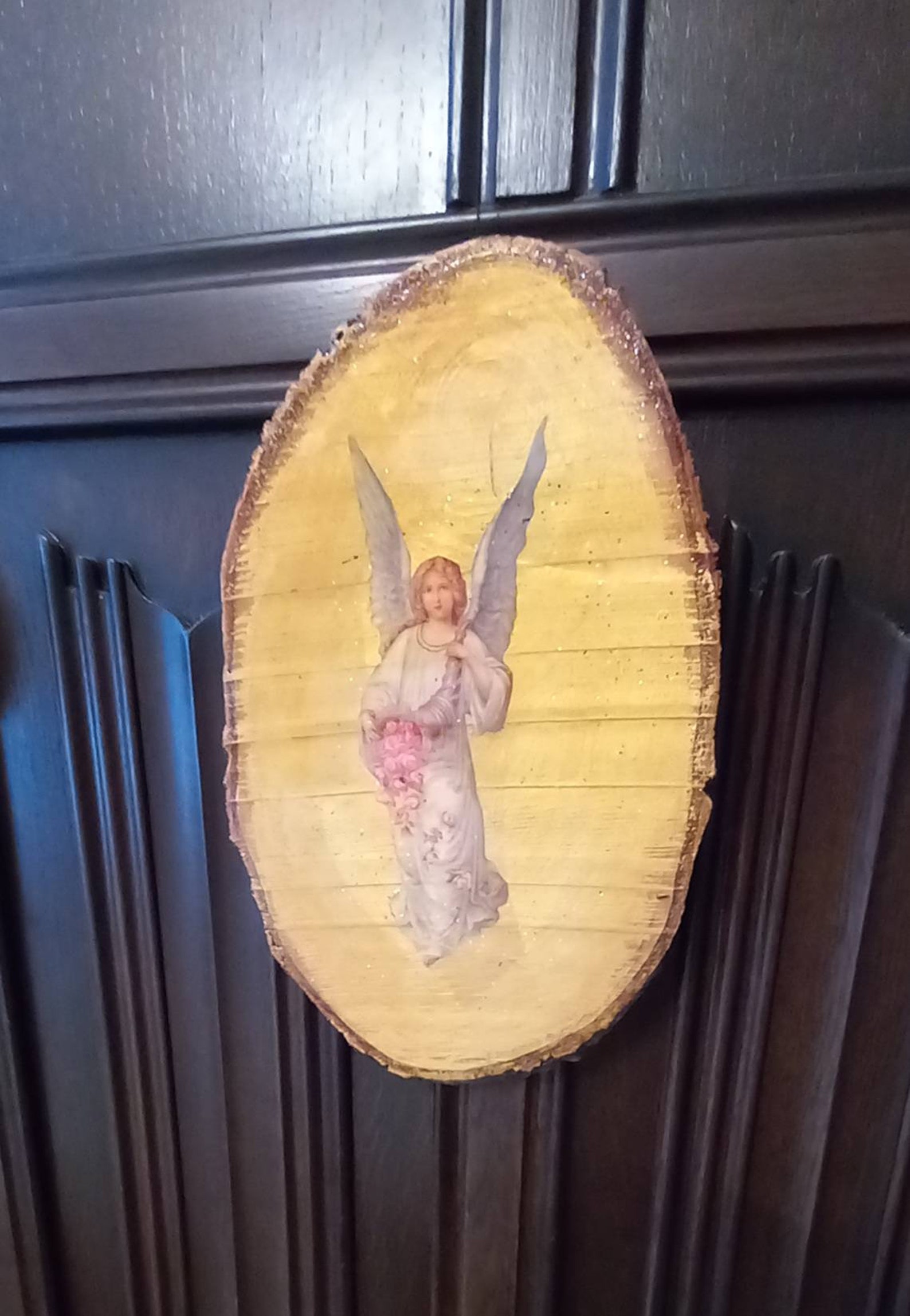 Angel wall art vintage style wall decor wooden wall art Etsy