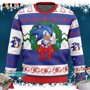 Sonic the hedgehog ugly shop christmas sweater