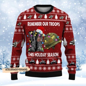 Military ugly sweater sale