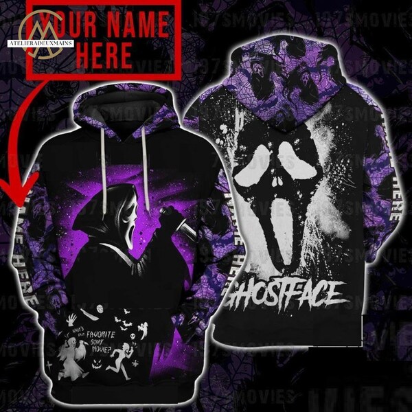 Personalized The Ghostface Scream Hoodie 3D, Christmas Gift, Scream Ghost Face Shirt, Scream Movie, Halloween Shirt, Horror Shirt, Ghostface