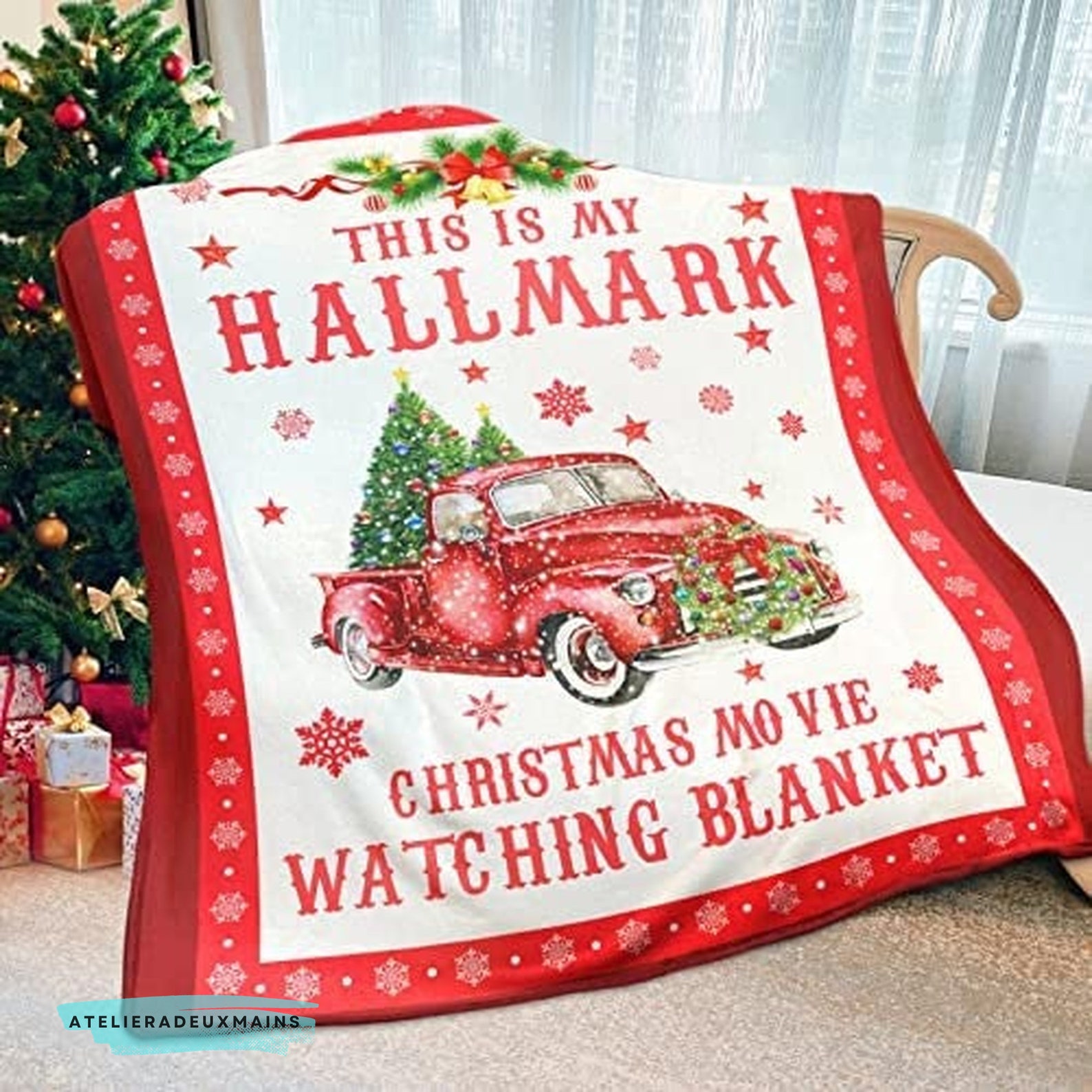 Personalized Name This is My Hallmark Christmas Movie Blanket Etsy