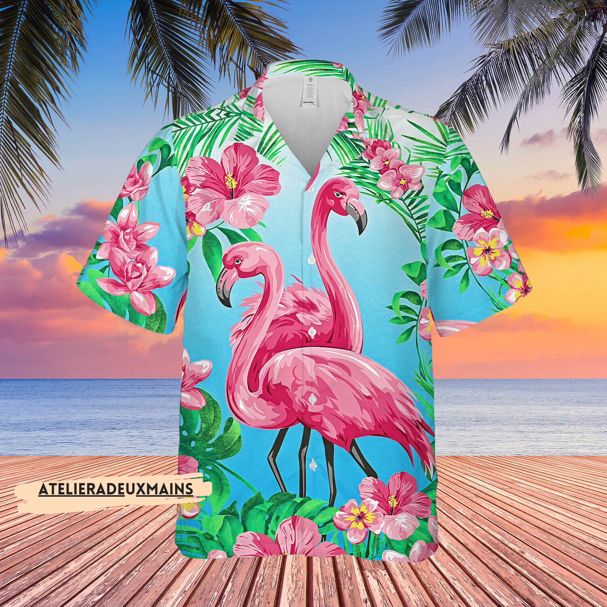 Flamingo t shirt mannen Etsy Nederland