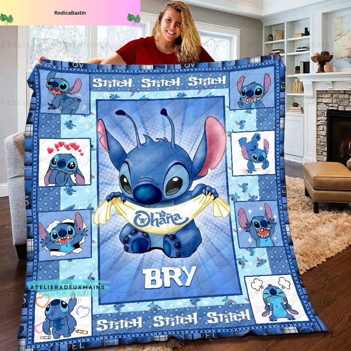 Lilo & Stitch Tapestry for Bedroom,Lilo & Stitch Living Room Home Decor for  Party Home Christmas Wall Decoration/XL-200*150cm