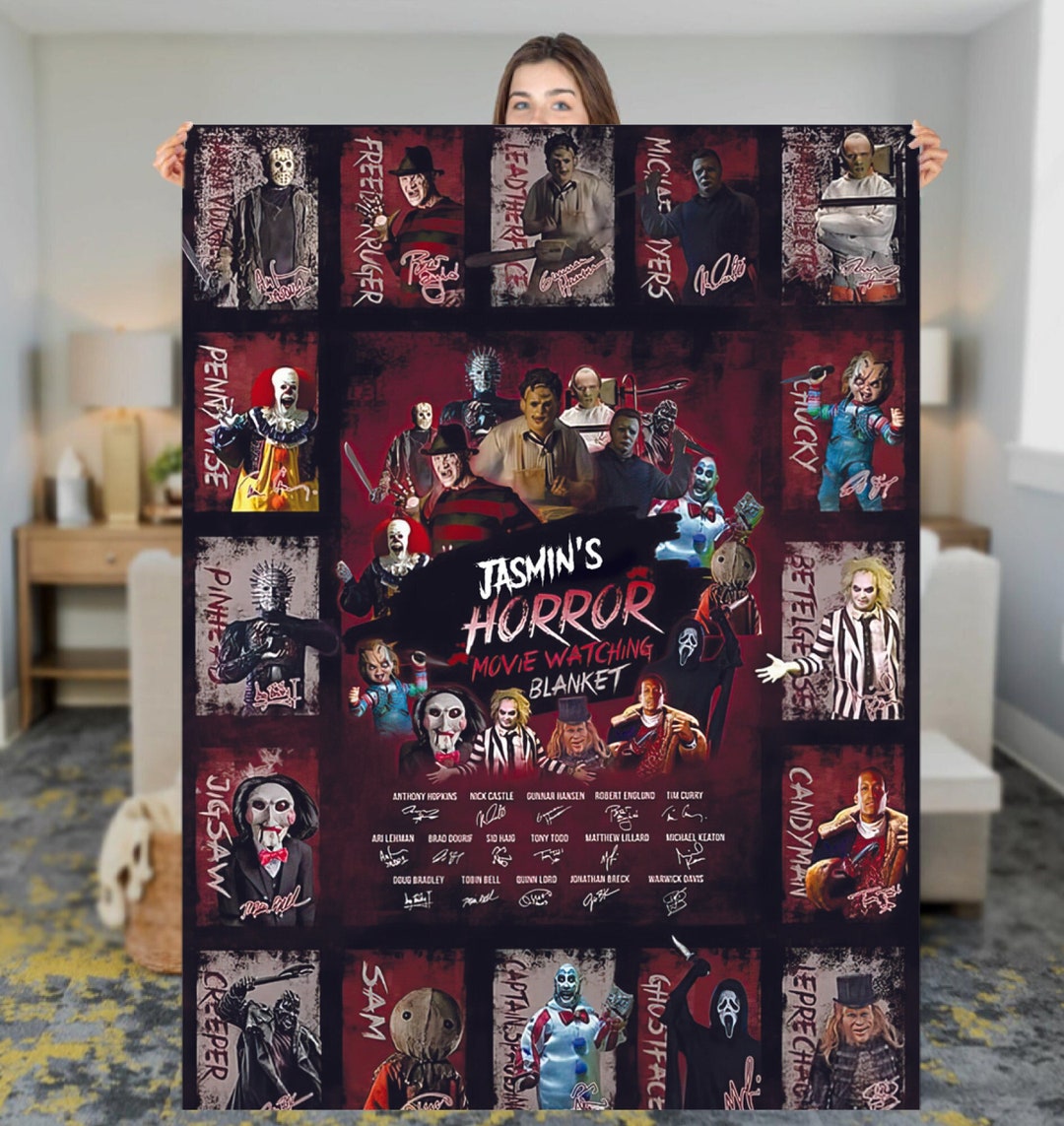 Personalized Horror Movie Halloween Throw Blanket This is My Etsy