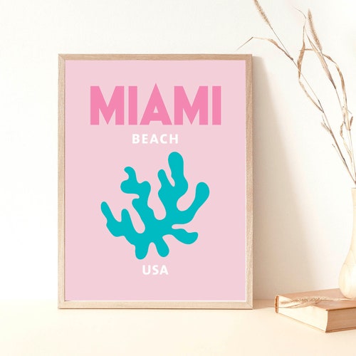Coastal Wall Art Miami Beach Photography Print Etsy