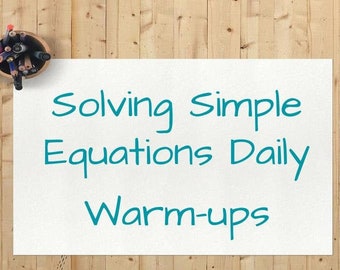 Simple Equations Daily Warm-up
