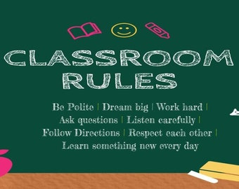 Editable Classroom Rules Poster