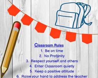 Classroom Rules Poster