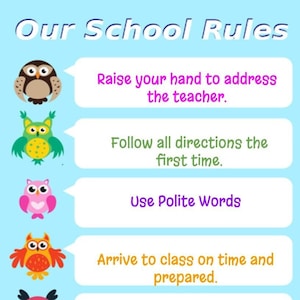 Editable Classroom Rules Poster