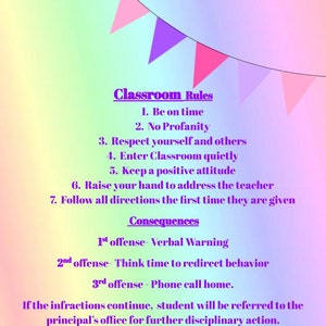 Classroom Rules Poster