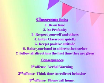 Classroom Rules Poster