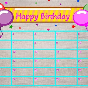 Klassenzimmer Geburtstag Poster