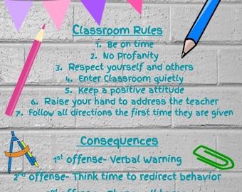 Classroom Rules Poster