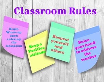 Klassenzimmer Regeln Poster