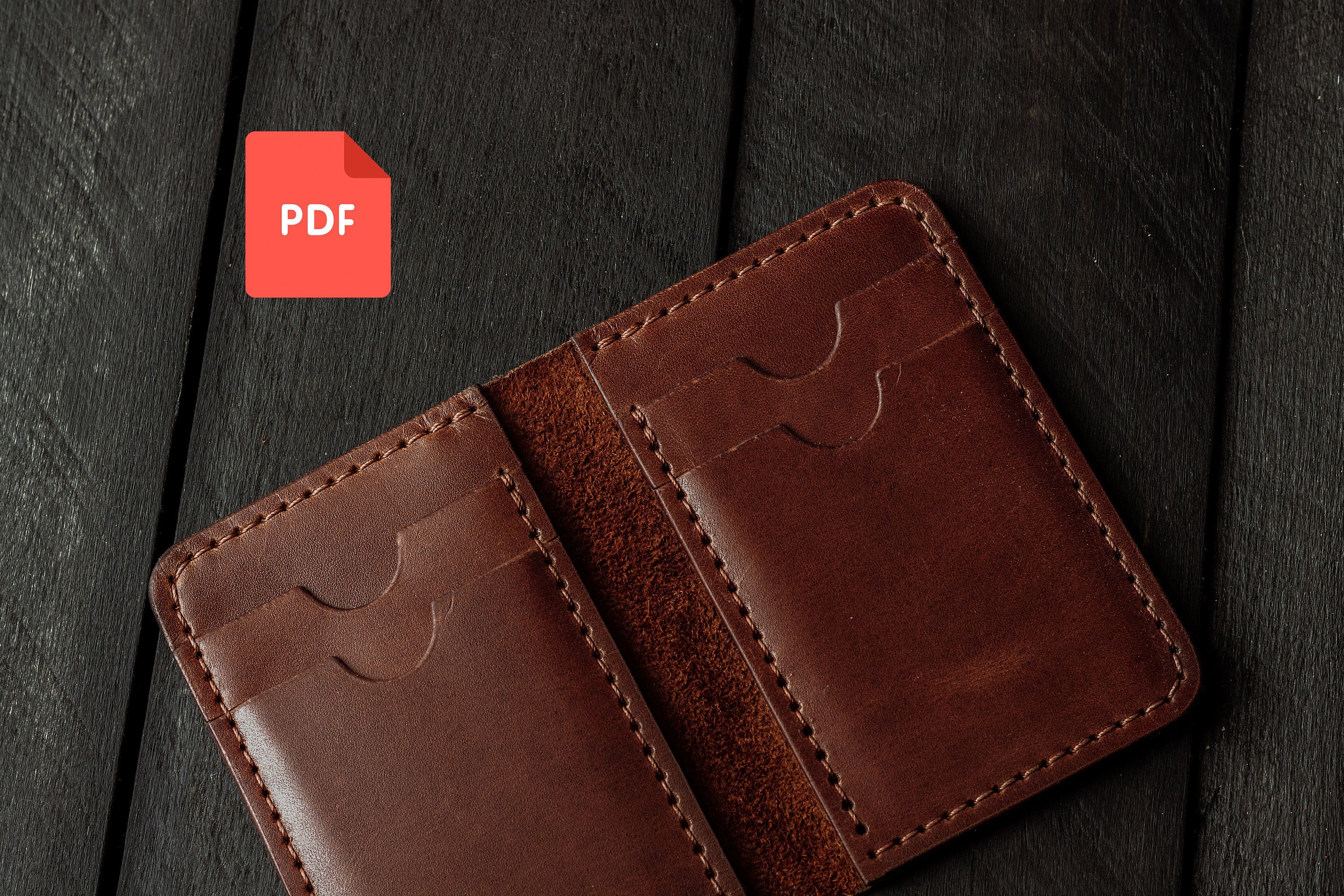 Diy wallet/PDF Leather Wallets/Template/Simple Wallet/Bifold Etsy