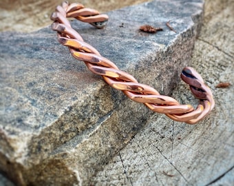 Hand Forged Knotted Copper Cuff