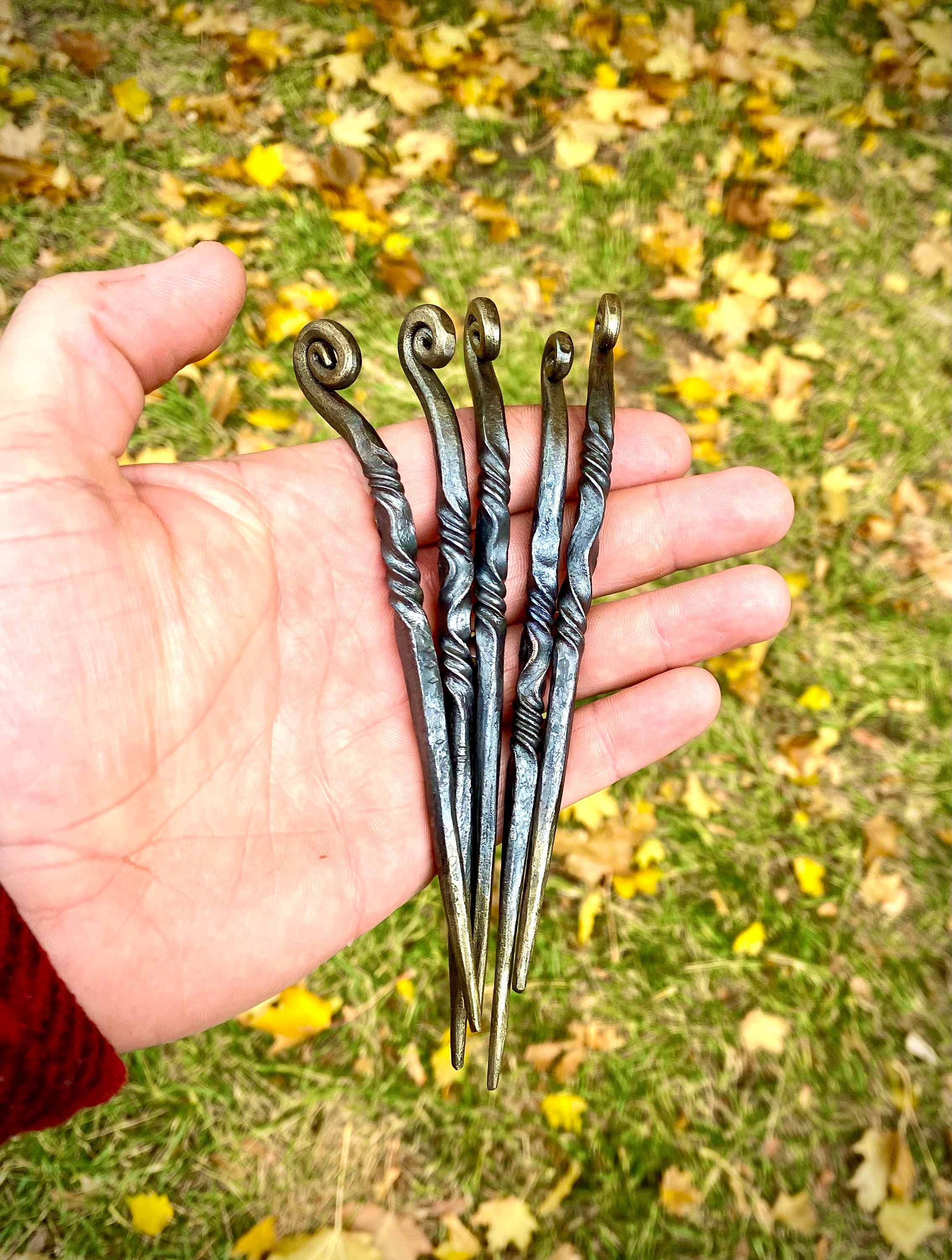 Viking Sword Hair Pin Forged Hair Stick Viking Hair Accessories