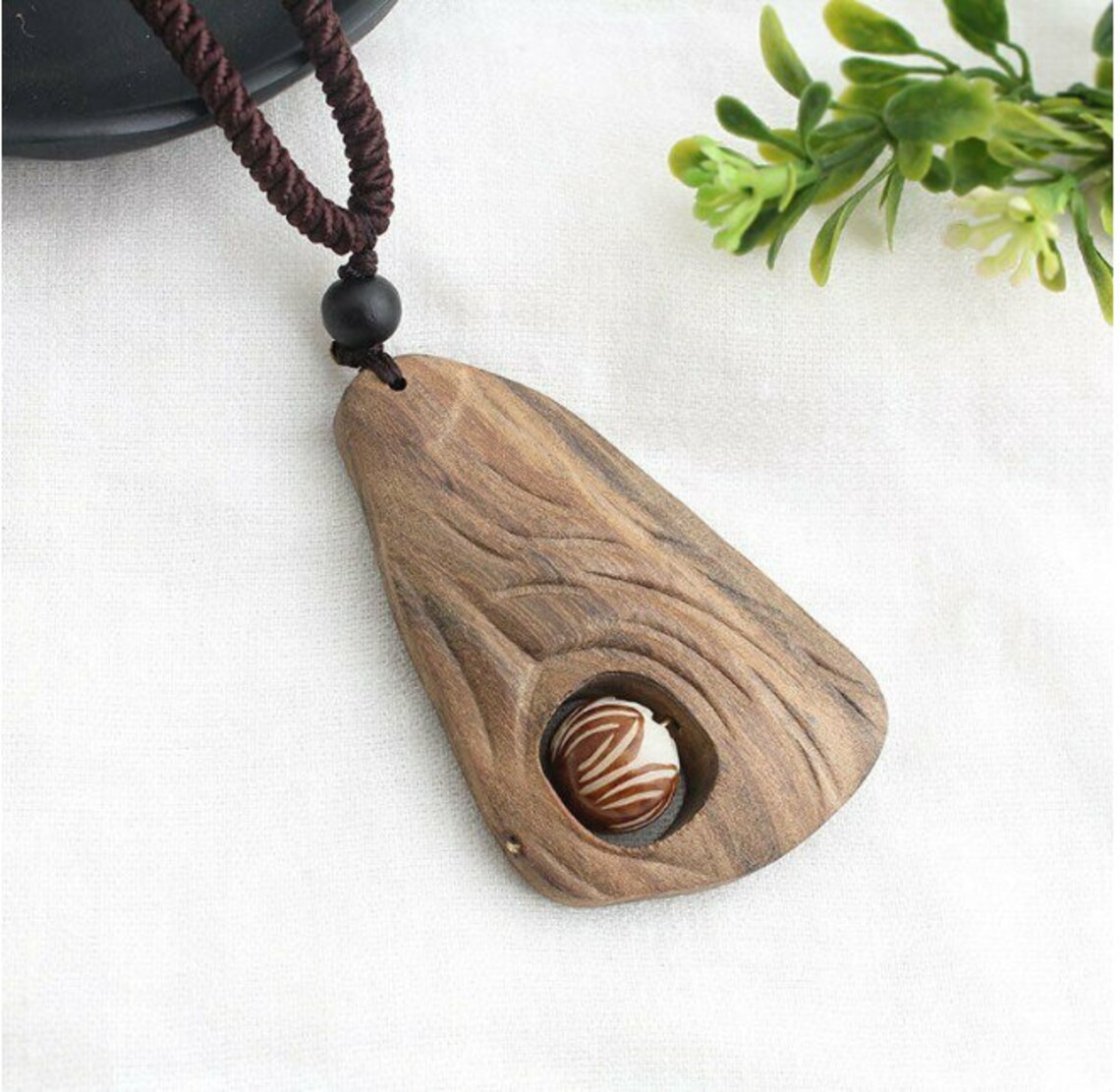 Unique handmade wooden necklace Etsy