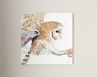 Barn Owl Print | Wall Art for the home | Great gift idea | Home decor | Canvas | Fine art print #95