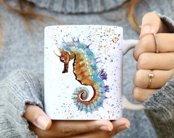 11oz Seahorse Mug | Cute gift | Kitchen ware | Gift for friend | Seahorse Mug Gift | Gift for Mum | Gift for Dad