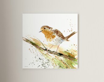 Robin Print | Wall Art for the home | Great Christmas gift idea | Home decor | Canvas | Fine art print #82