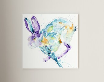 Hare Print | Wall Art for the home | Great gift idea | Home decor | Fine art print | Canvas #65