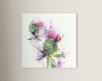 Thistle Print | Wall Art for the home | Great gift idea | Home decor | Canvas | Fine art print #28