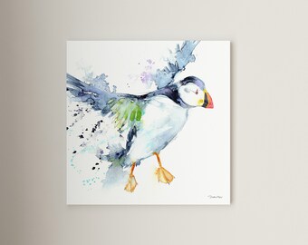 Puffin Print | Wall Art for the home | Great gift idea | Home decor | Fine art | Canvas #11