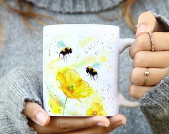 11oz Bee Mug | Cute gift | Bee Kitchen ware | Gift for friend | Mug Gift | Stocking filler | Bee gifts | Bumble bee