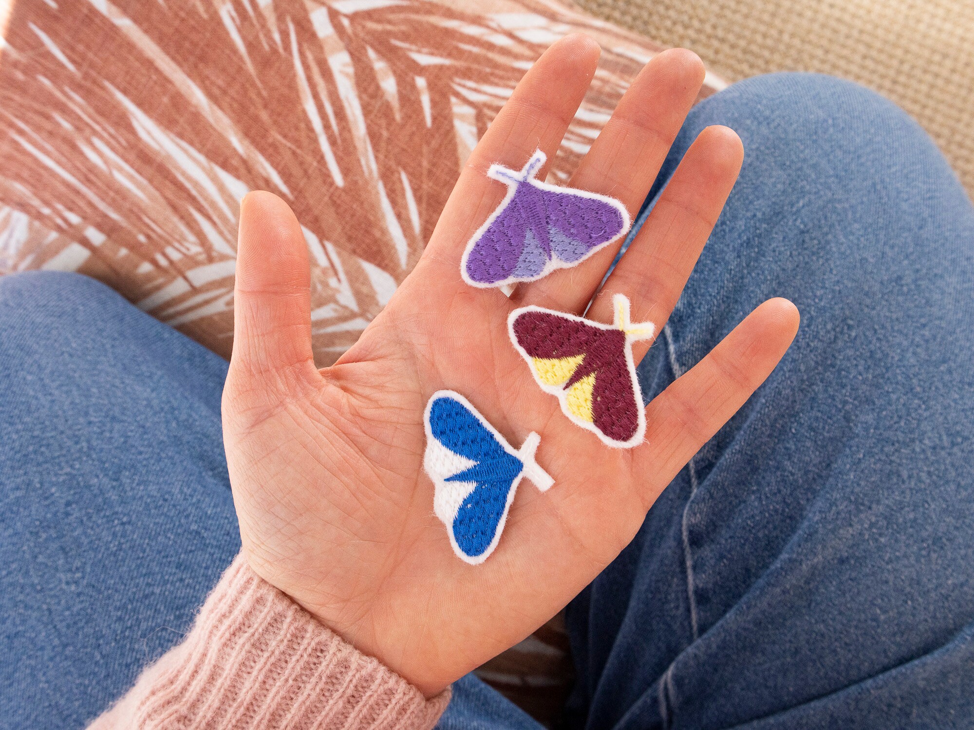 Moth Hole Repair Patch, Personalised Colours, 2.5x3.5cm Moth Patch